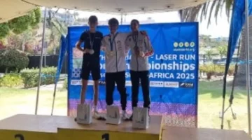 عمر زيدان يحرز الميدالية الذهبية في بطولة العالم لليزر رن بجنوب أفريقيا 1